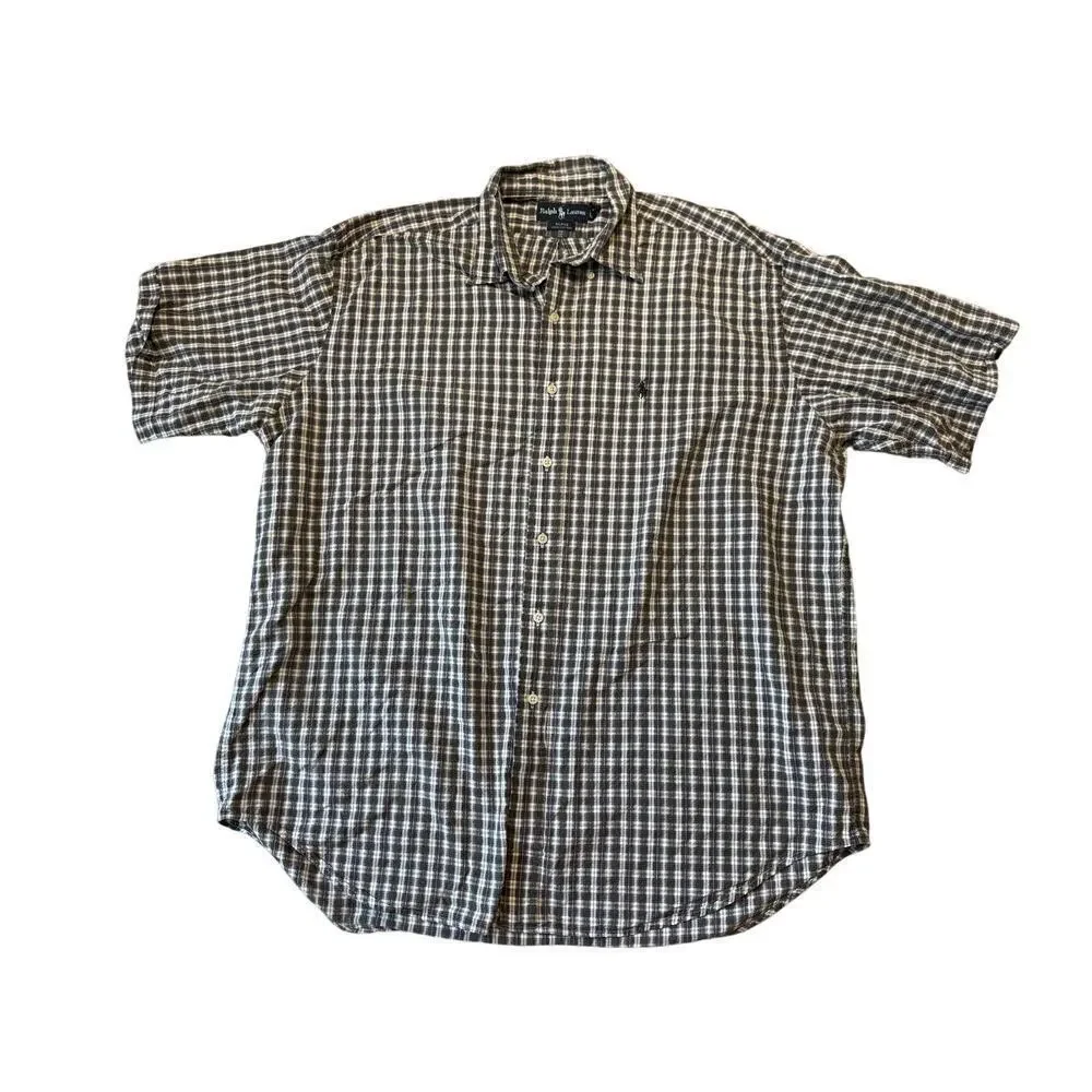 POLO by Ralph Lauren collared shirt, size XL, BLAKE style; Lightweight Gingham
